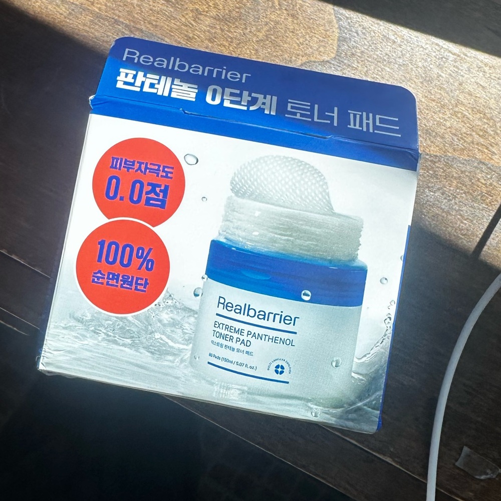 RealBarrier Panthenol Toner Pads - White & Blue Packaging